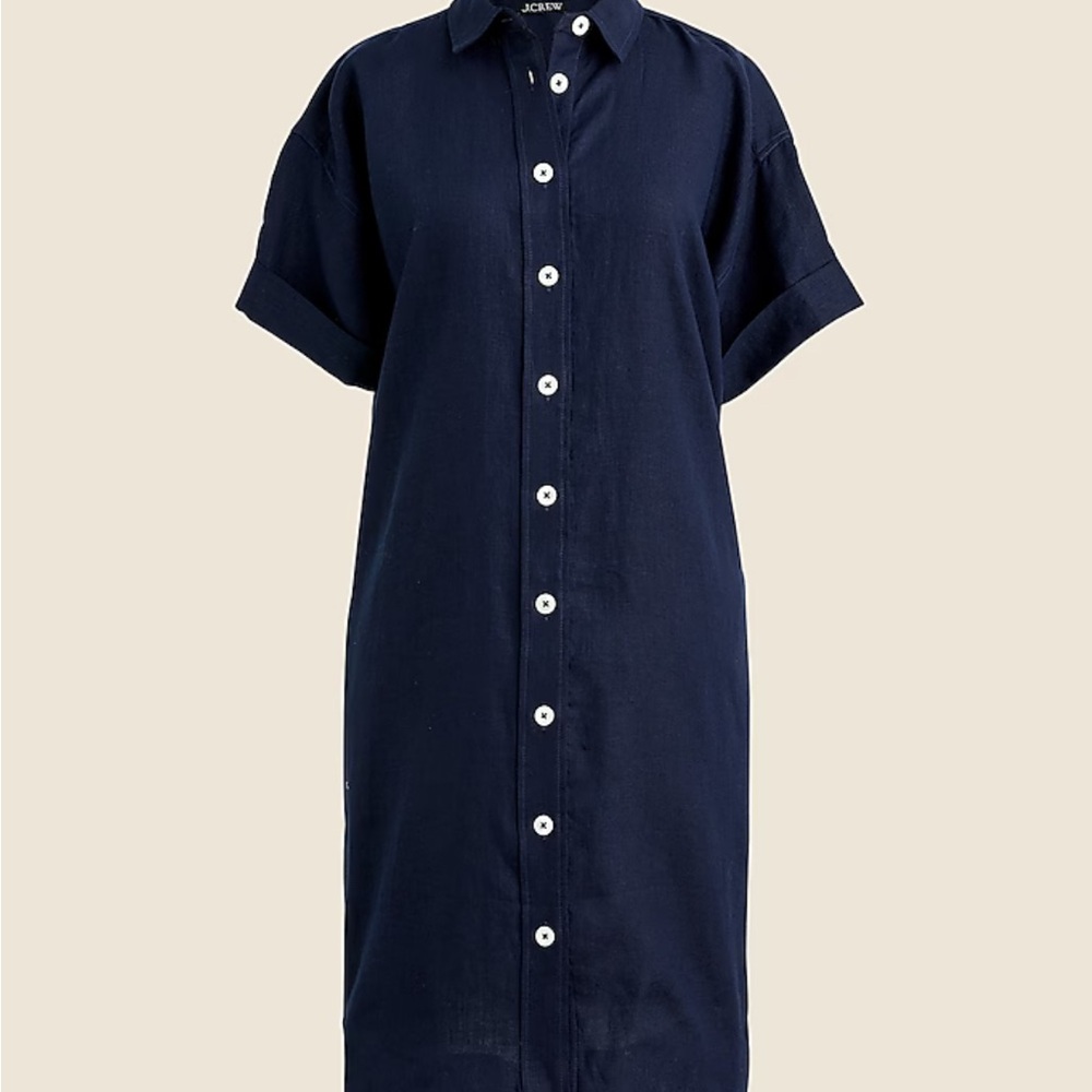 J. Crew Black Capitaine Lien Shirt Dress XXL
